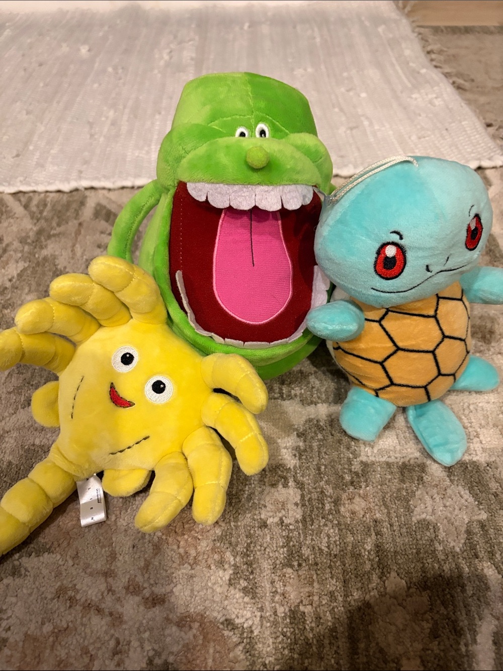 Plush Toy Set - Slimer, Squirtle, Yellow guy